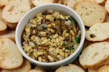 Mealworm bruschetta